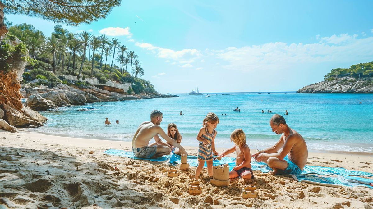 Niños disfrutando de actividades al aire libre en Ibiza, perfecto para qué hacer en Ibiza con niños