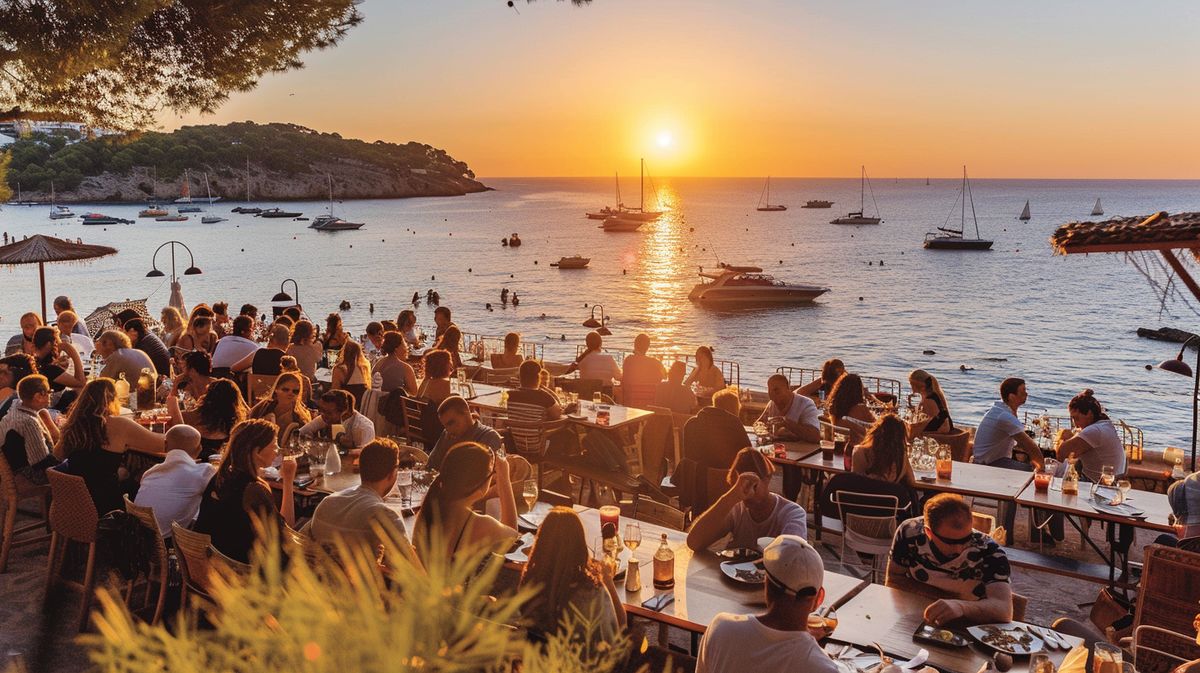 Plato de comida gourmet en un restaurante popular, ideal para dónde comer en Ibiza