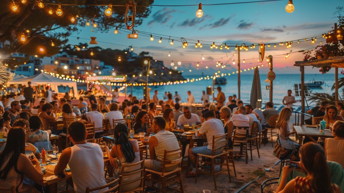 Restaurante acogedor en Santa Eulalia, Ibiza, ideal para dónde comer bien y barato, con mesas al aire libre y vistas pintorescas