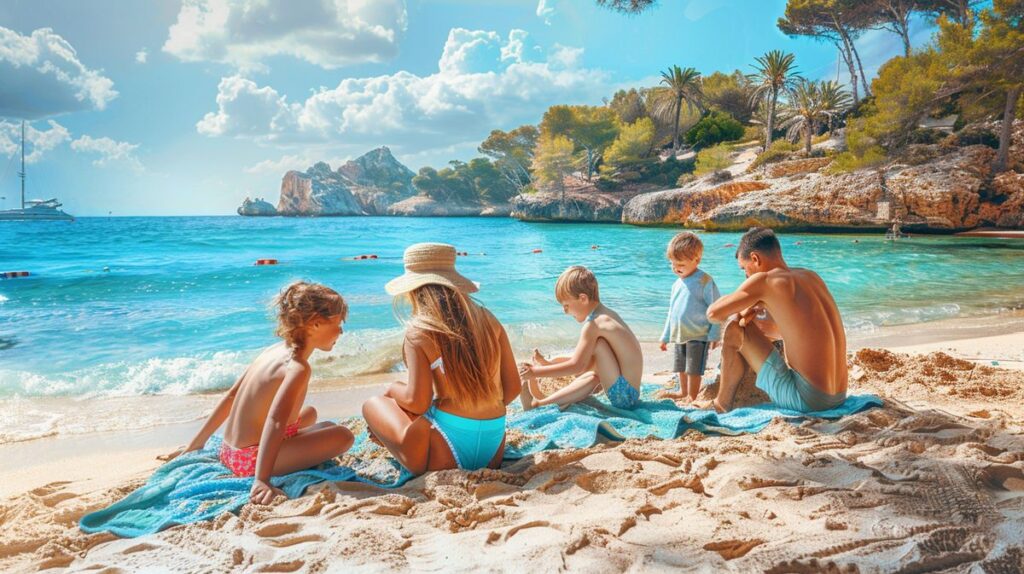 Niños disfrutando de actividades al aire libre en Ibiza, perfecto para familias buscando qué hacer en Ibiza con niños