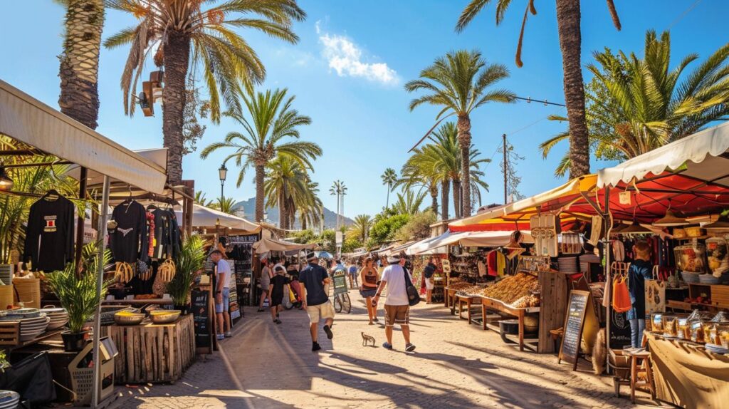 Gente disfrutando de comida económica en un restaurante popular, ideal para quienes buscan dónde comer en Ibiza barato